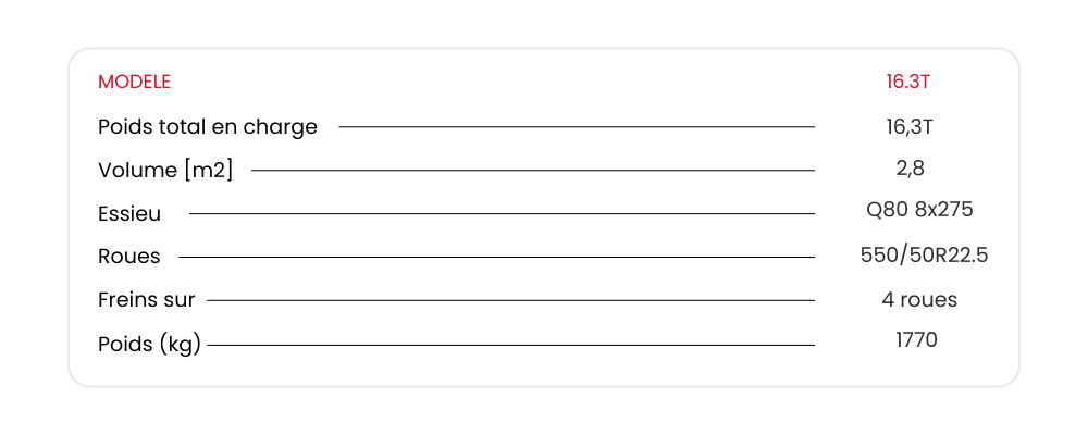 remorque forestière 16.5T